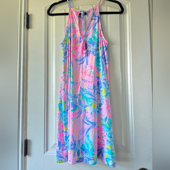 Lilly Pulitzer Pima Cotton Margot Halter S Tassel Tropical Resort Vacation Dress - Picture 14 of 16